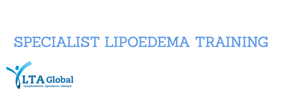 LTA Global logo in blue and wording Specialist Management Course in LIpoedema